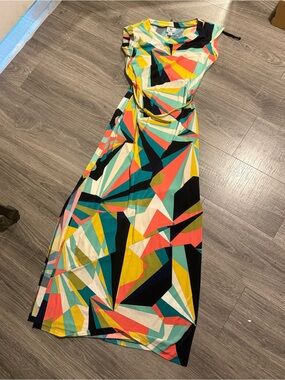 Worthington Multicolor Geometric Maxi Dress